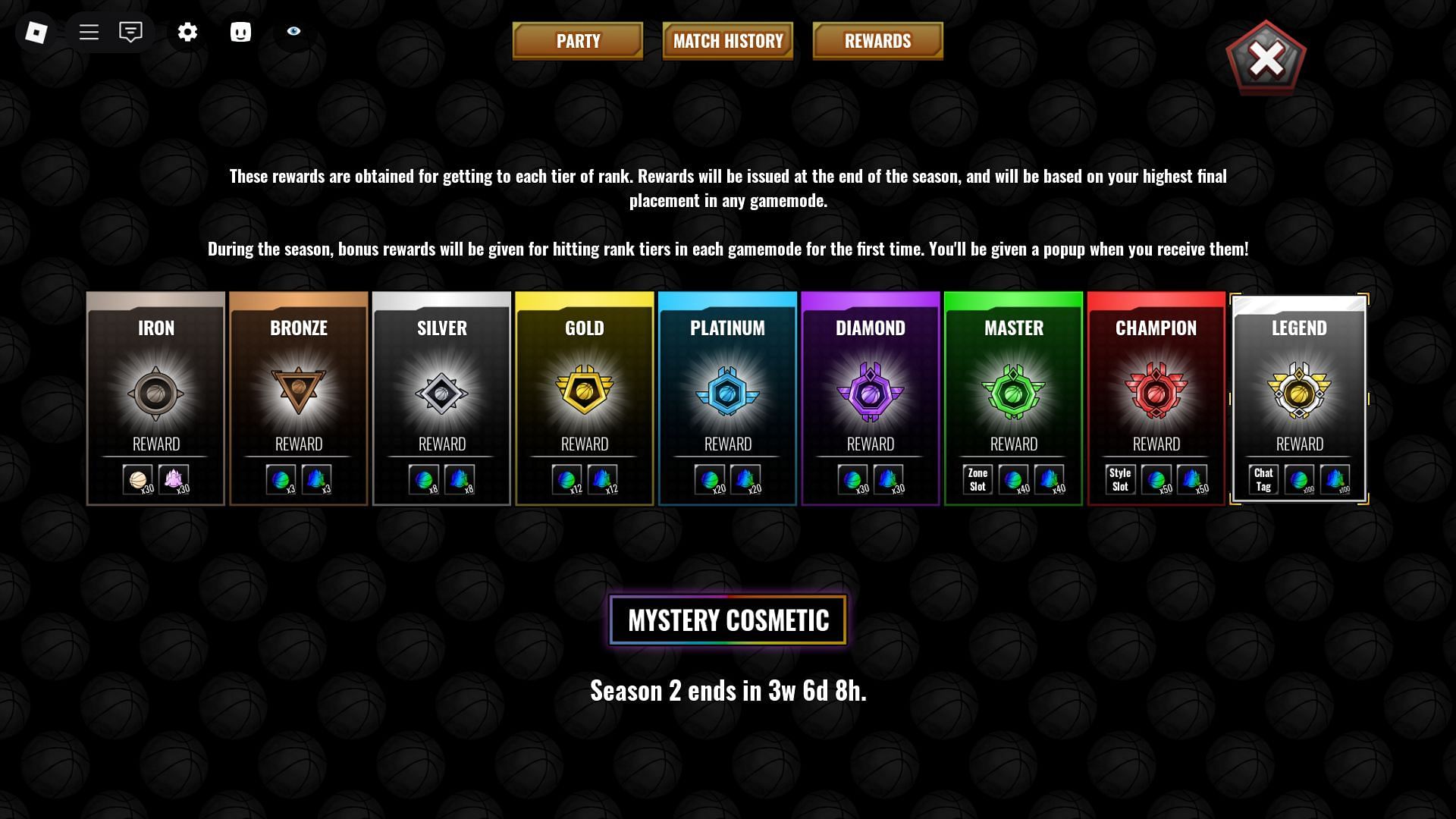Ranked Season 2 rewards (Image via Roblox)